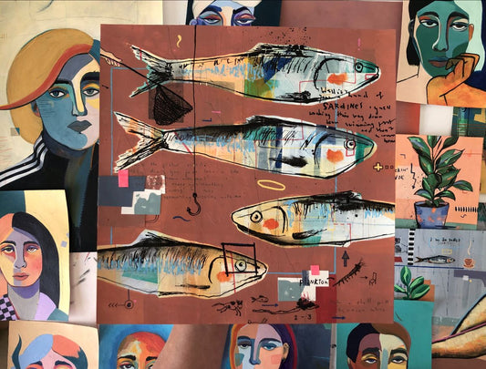 paper artworks sardines