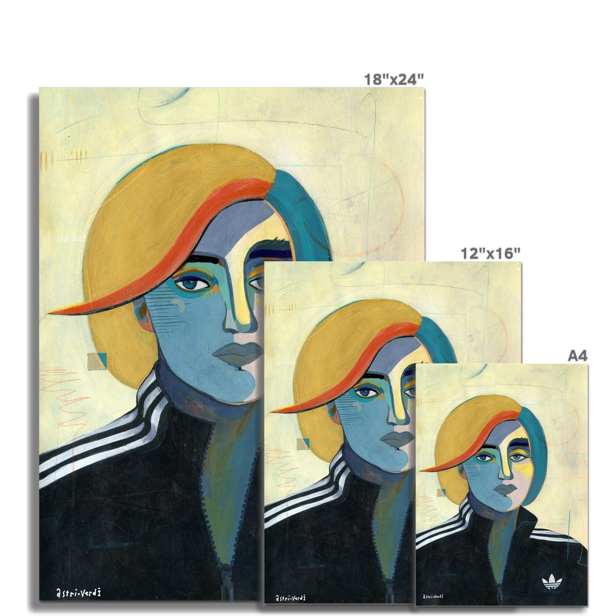 Margot in Adidas, Fine Art Print