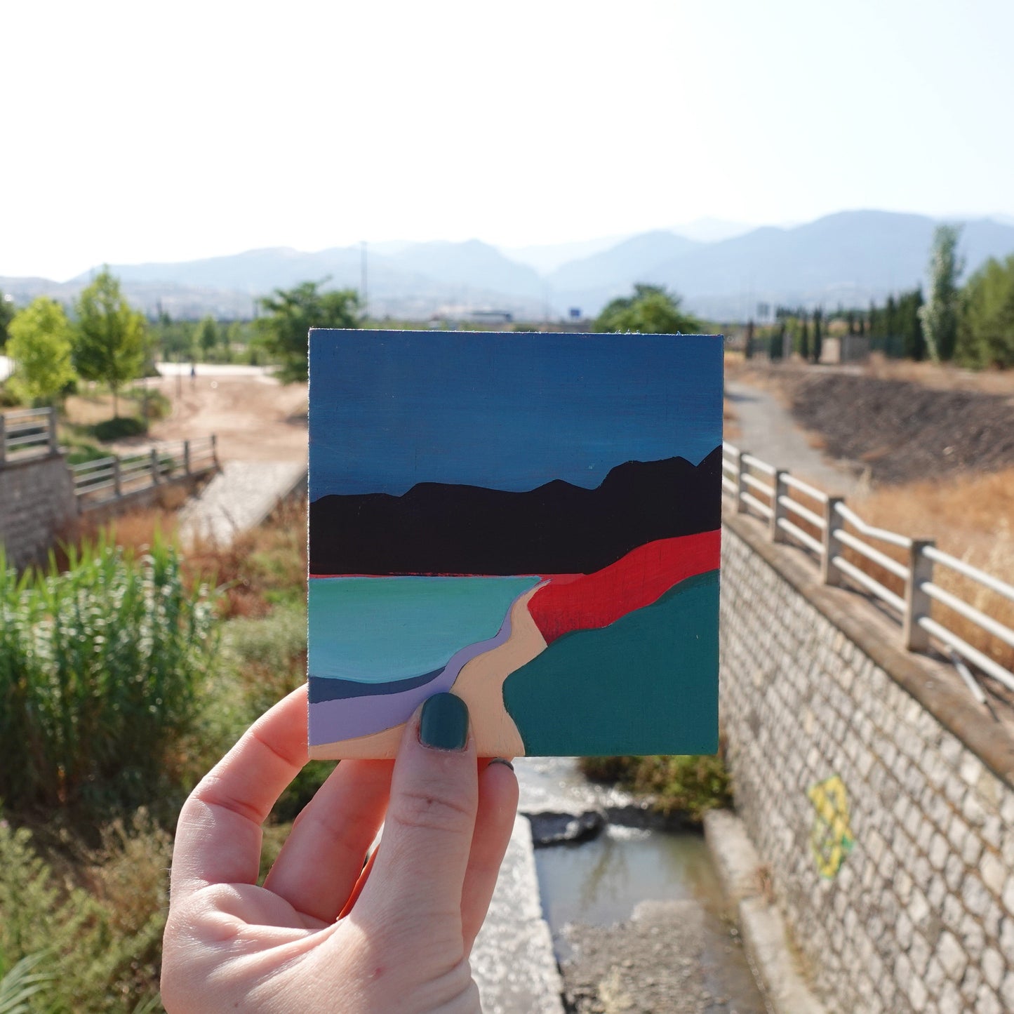 Granada Shore, Original Artwork, 9,5 x 10 cm