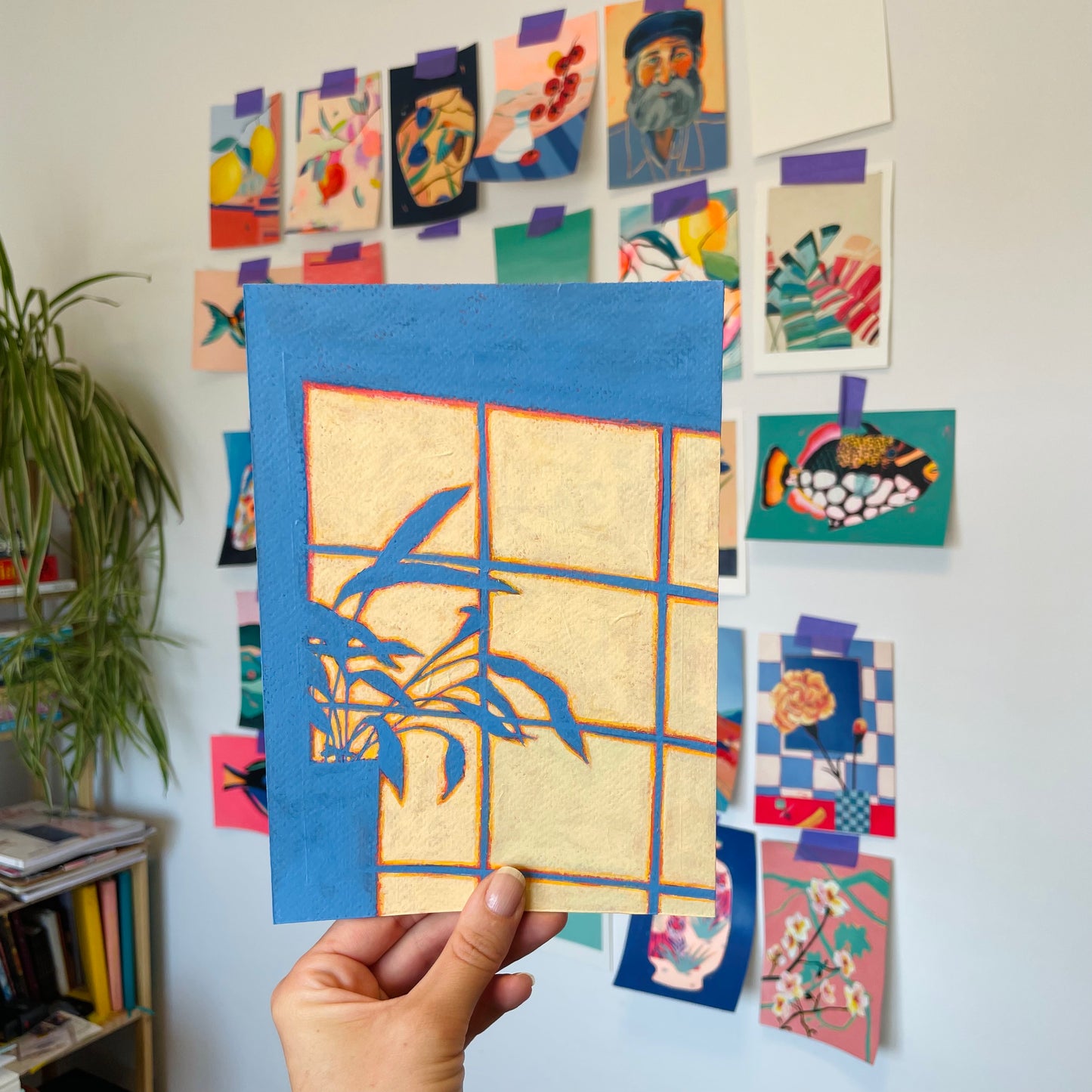 The Blue Golden Hour, Original Artwork, A5