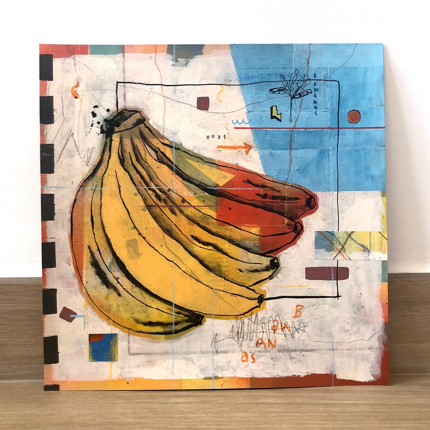 Bananas, 30 x 30 cm