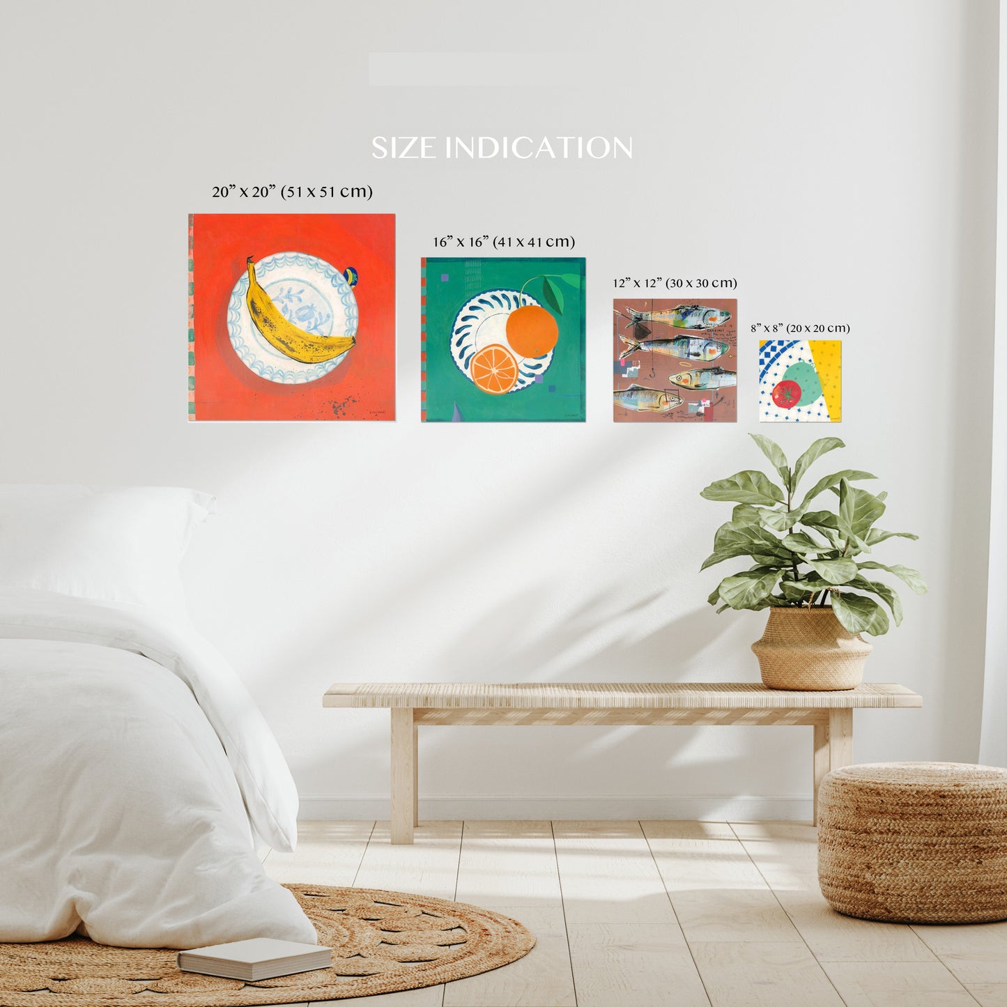 Canarian Banana on Andalusian Plate, Fine Art Print