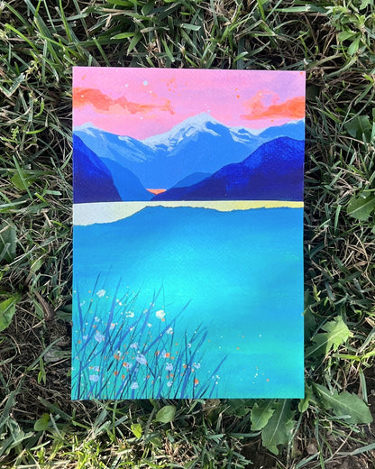 Granada Mountains, Original Artwork, A5