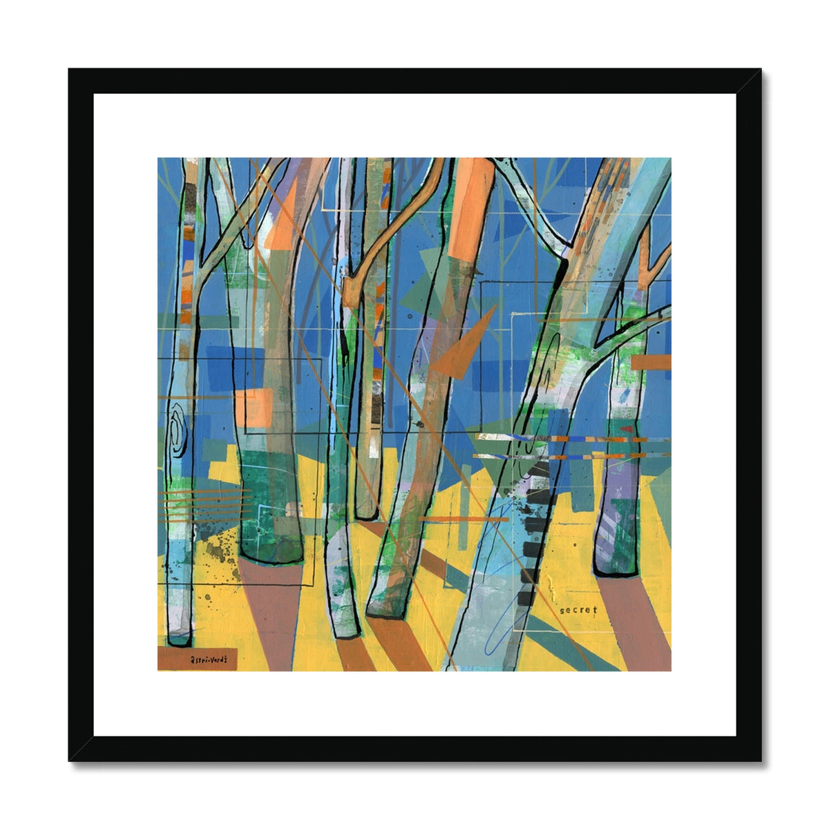 Forest By Night, Framed & Mounted Print