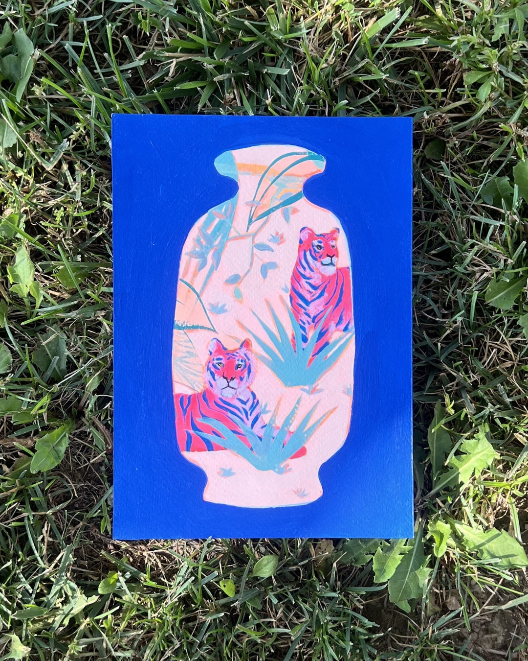 Tiger Vase, Original Artwork, A5