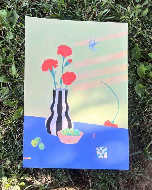 Spanish Still Life, Original Artwork, A4