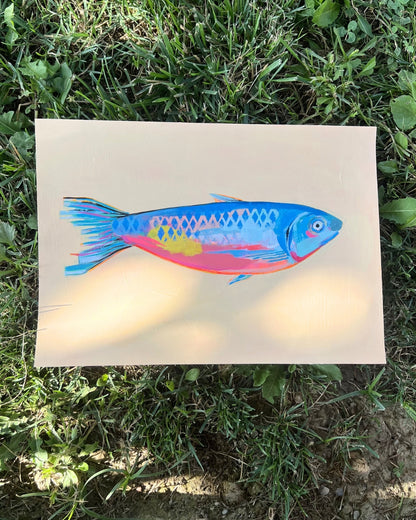 Sardine for summer, Original Artwork, A4