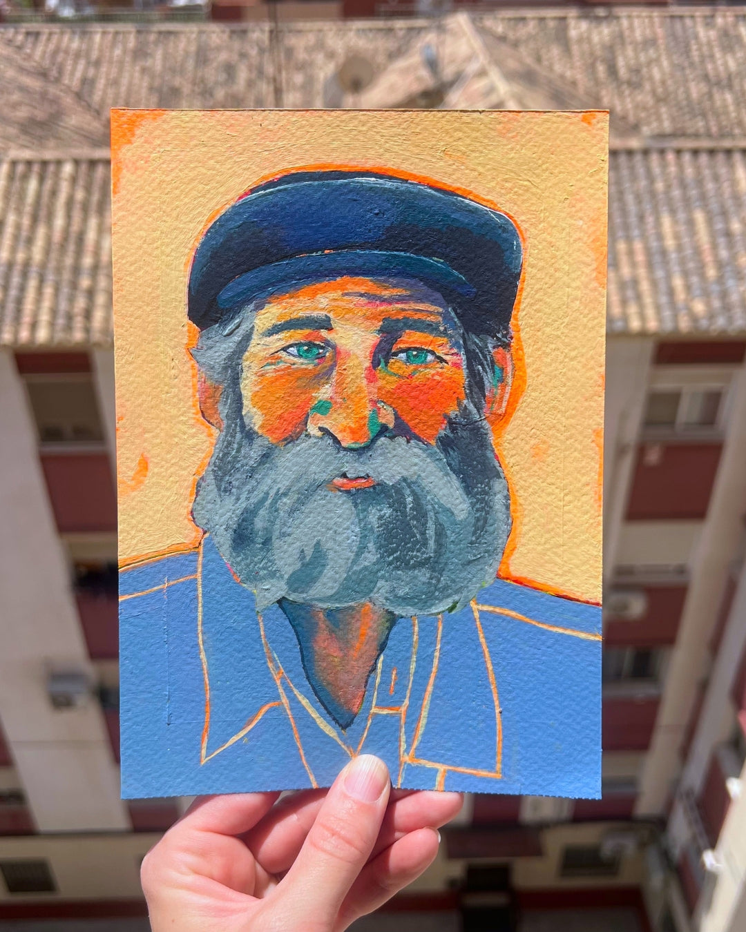 Portait of a Fisherman, Original Artwork, A5