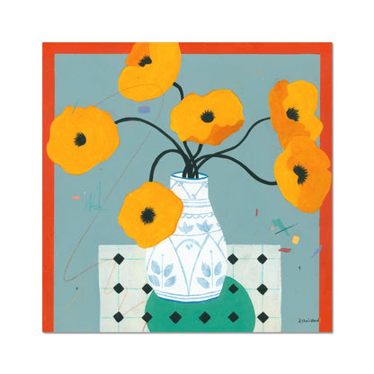 Poppies in Andalusian Vase,  Fine Art Print