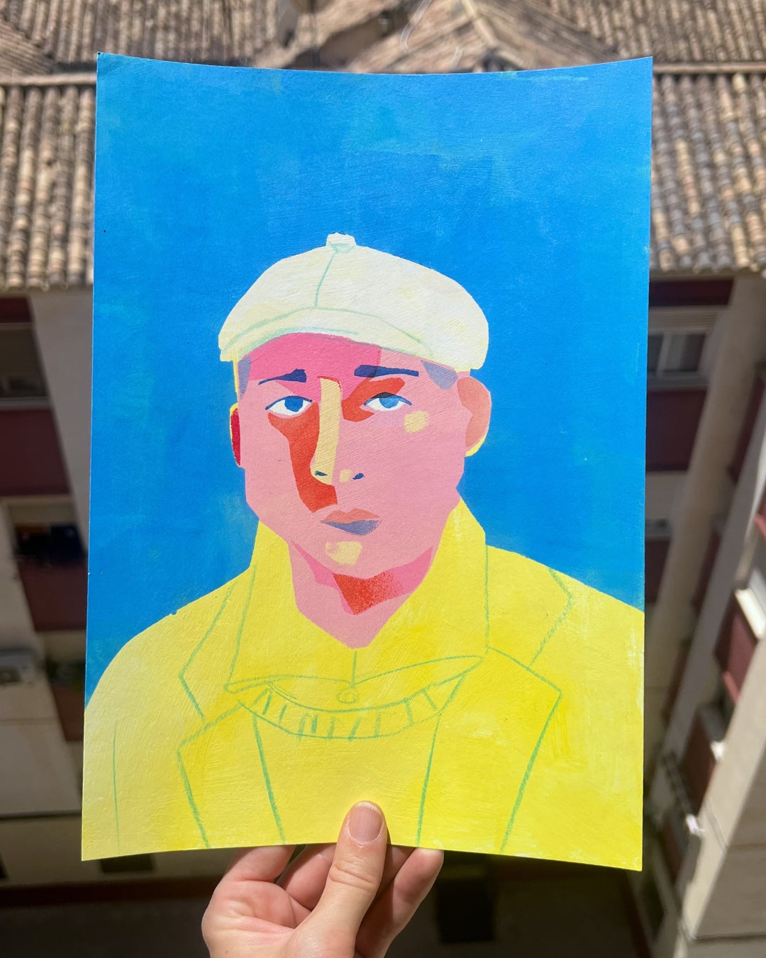 Man with a Hat, Original Artwork, A4