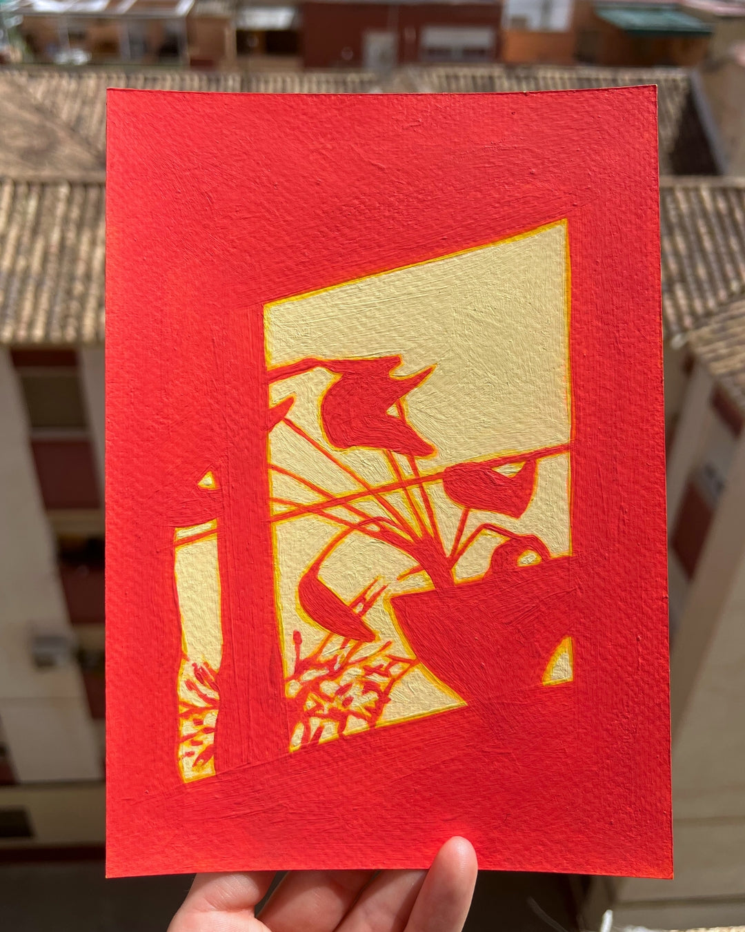 Golden Hour, Original Artwork, A5