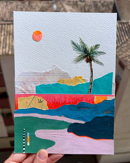 Paper Play Landscape, Original Artwork, A5