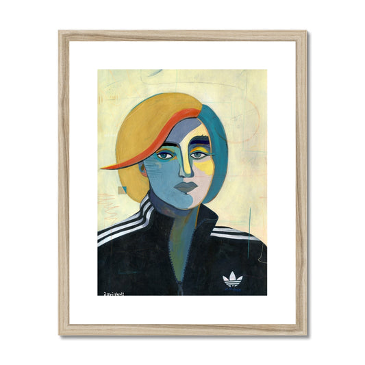 Margot in Adidas, Framed & Mounted Print