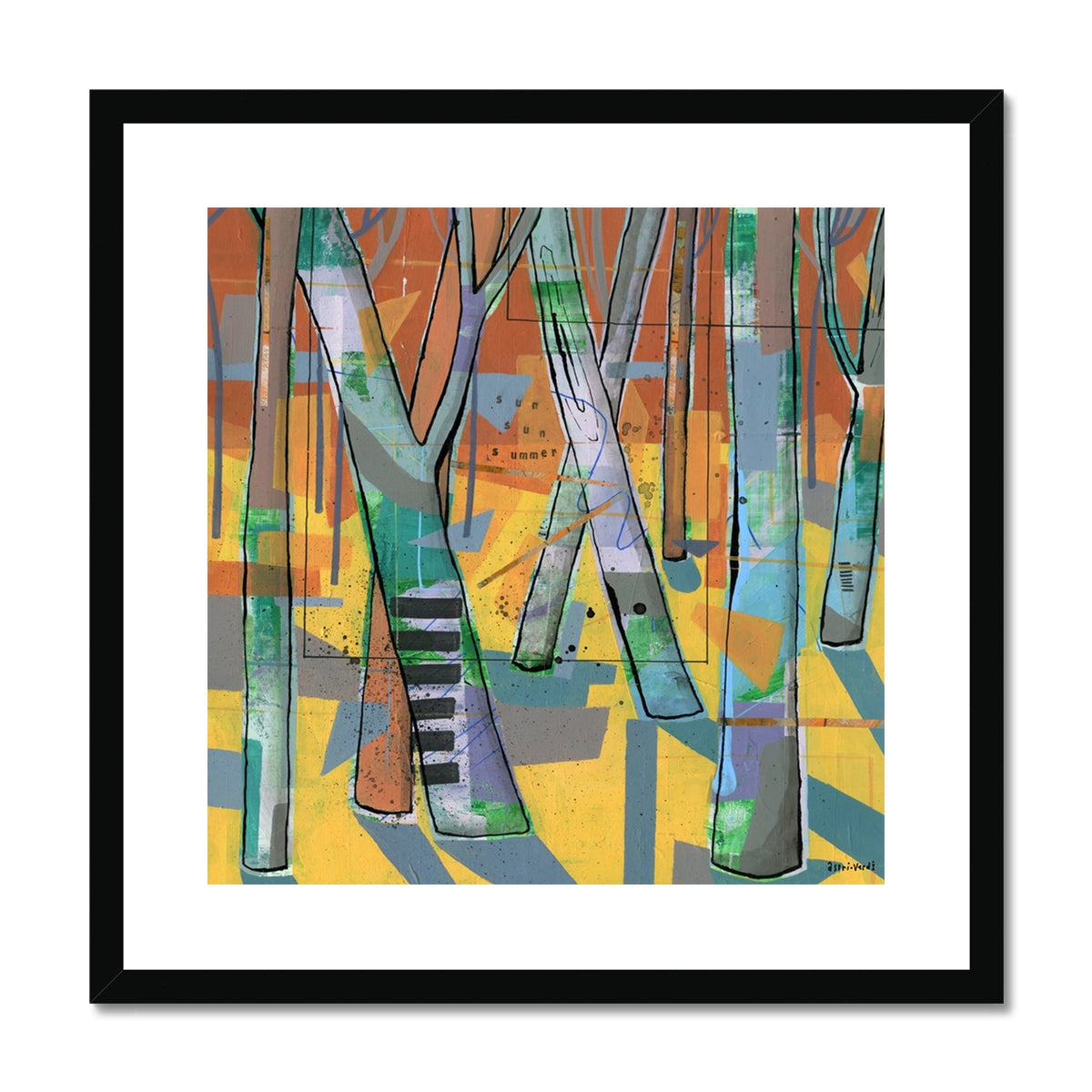 Summer Forest, Framed & Mounted Print