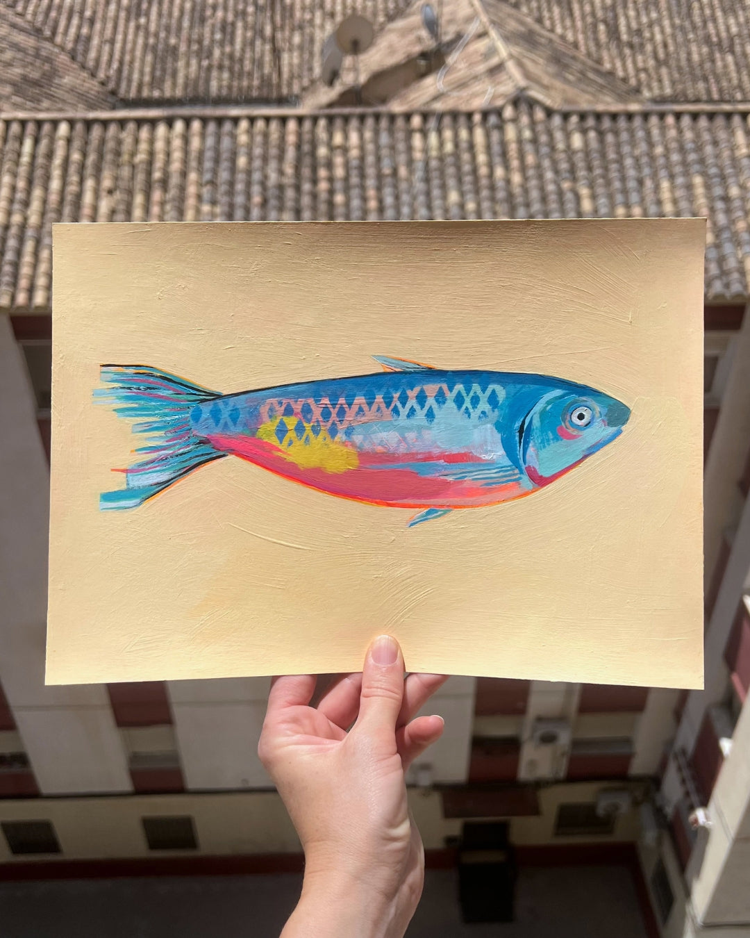 Sardine for summer, Original Artwork, A4