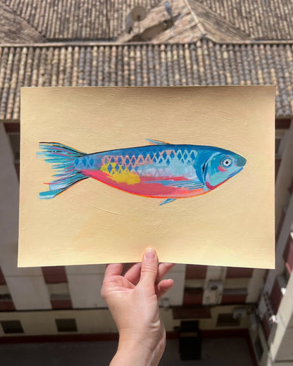 Sardine for summer, Original Artwork, A4