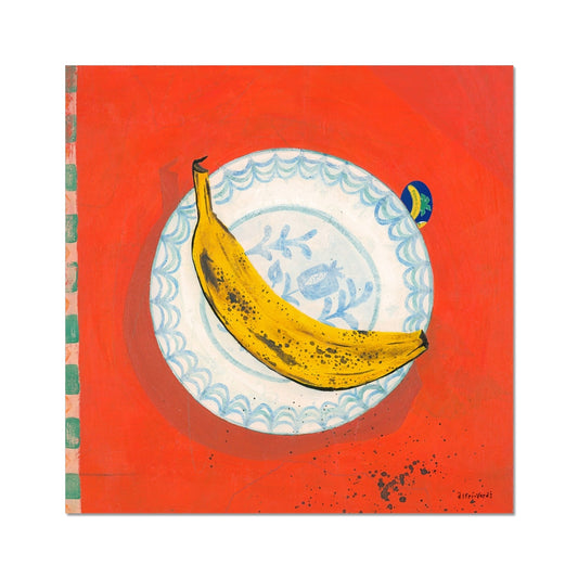 Canarian Banana on Andalusian Plate, Fine Art Print