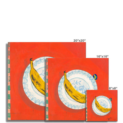 Canarian Banana on Andalusian Plate, Fine Art Print