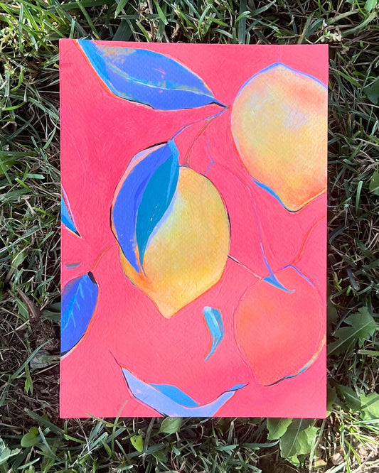 Lemons, Original Artwork, A5