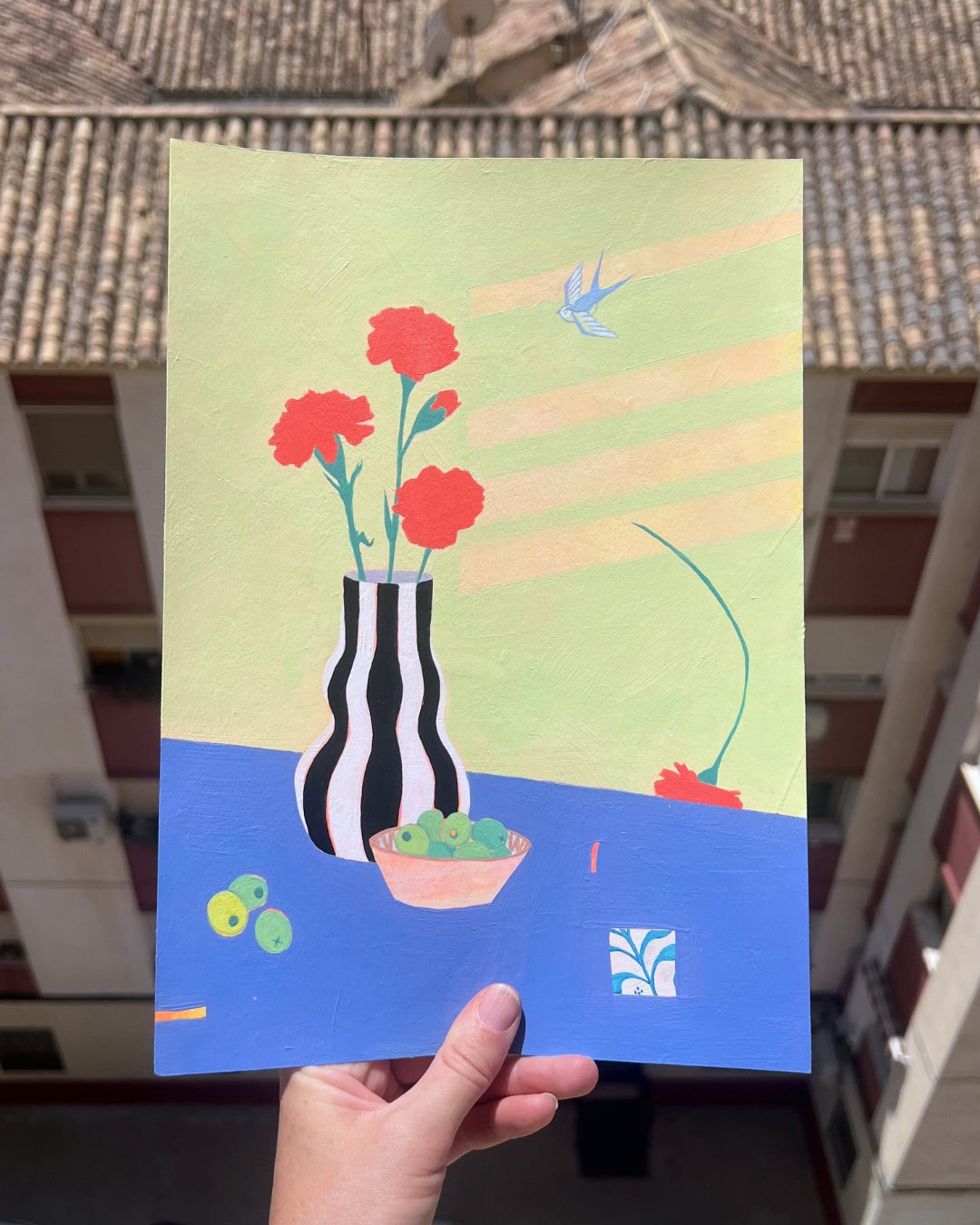 Spanish Still Life, Original Artwork, A4