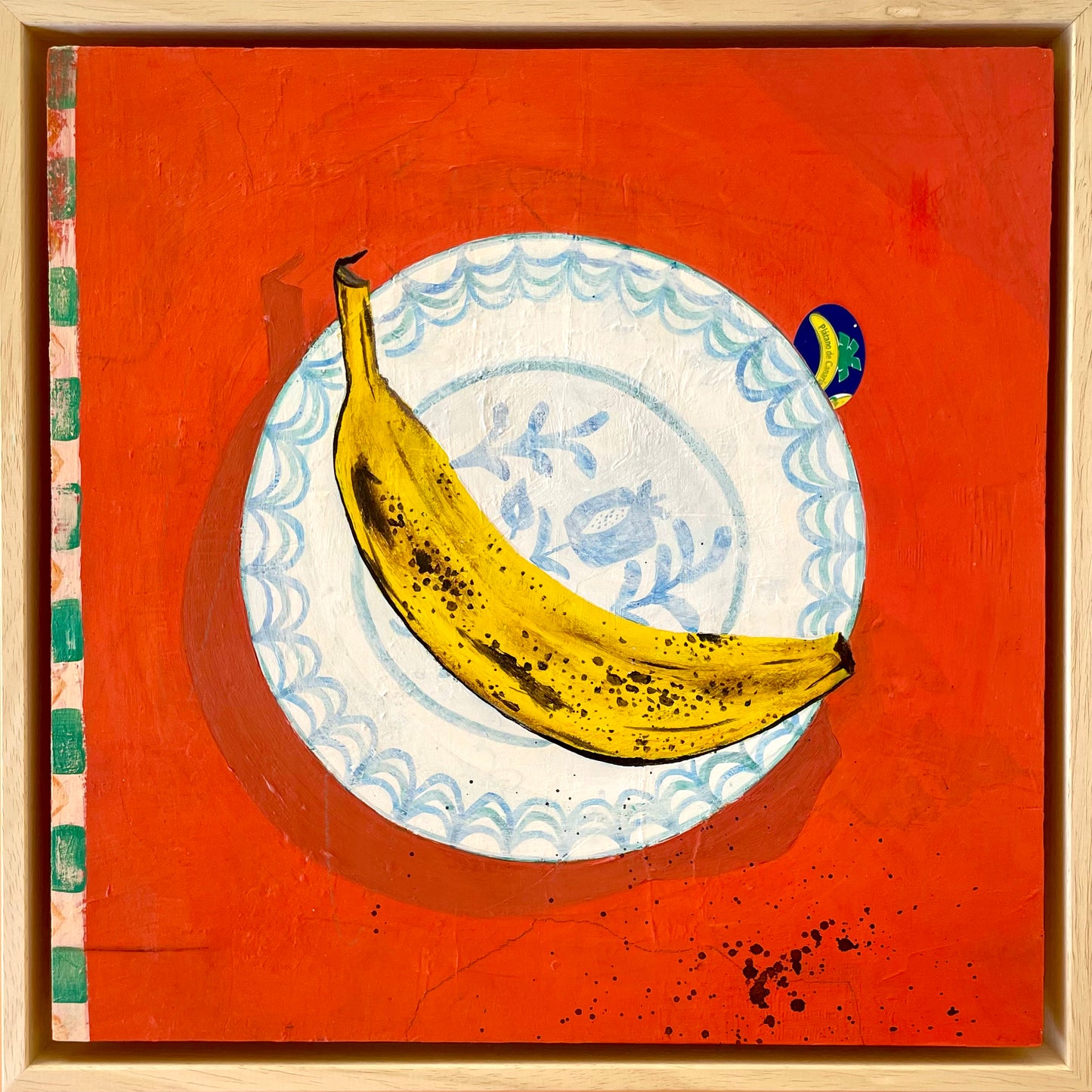 Canarian Banana on Andalusian Plate, Original Artwork