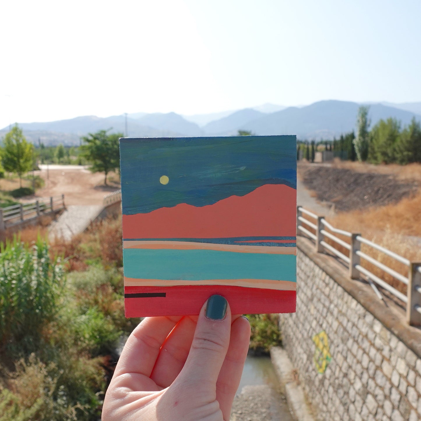 The Moonrise, Original Artwork, 9,5 x 10 cm