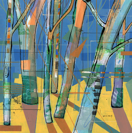 Forest by Night, 30 x 30 cm