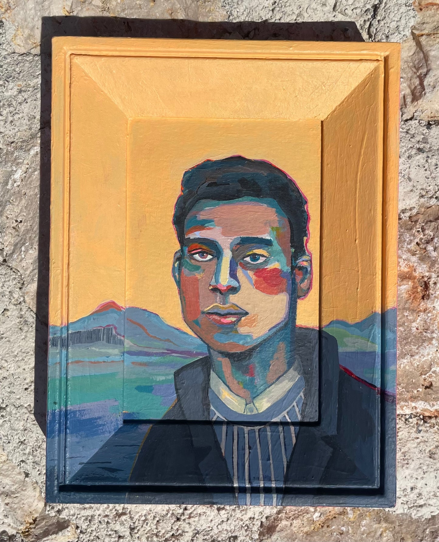 Man in the Mountains, 15 x 20 cm