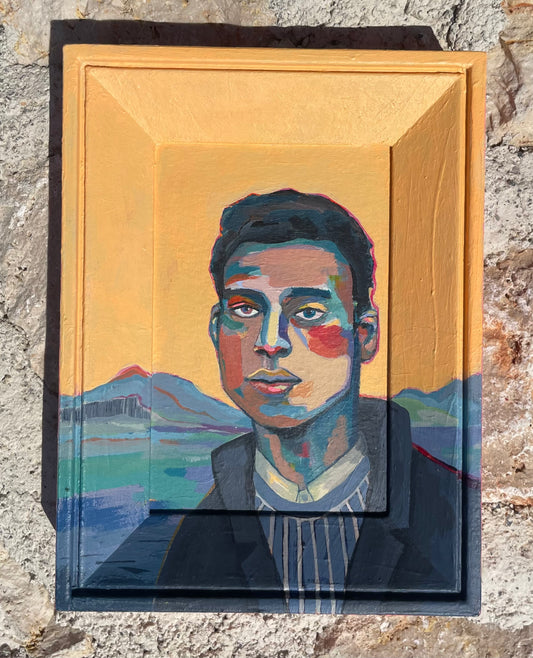Man in the Mountains, 15 x 20 cm