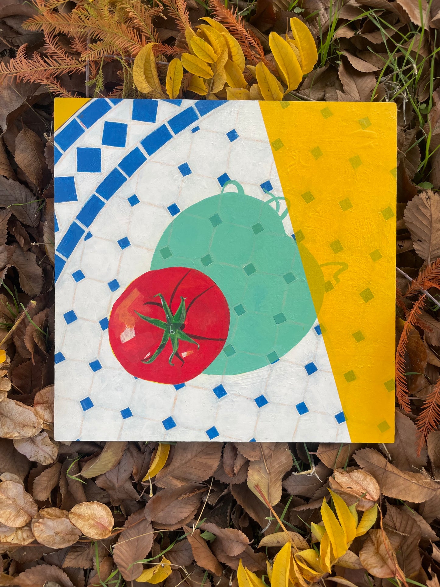 Spanish Tomato on Andalusian Table, Original Artwork