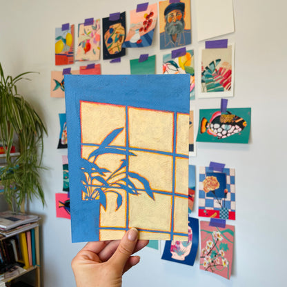 The Blue Golden Hour, Original Artwork, A5