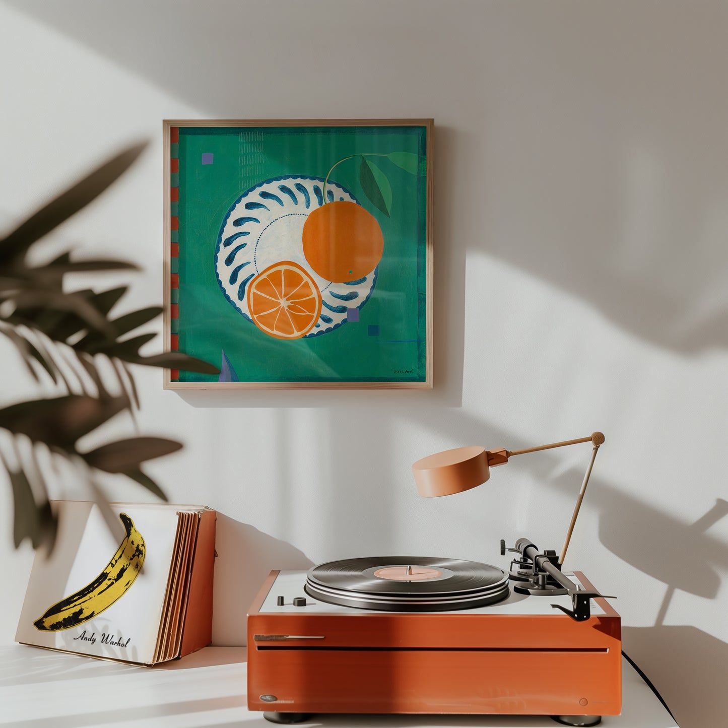 Valencian Oranges on Andalusian Plate, Fine Art Print