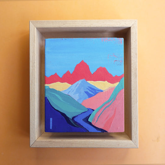 Vivid Mountains, Original Artwork, 8 x 9,5 cm