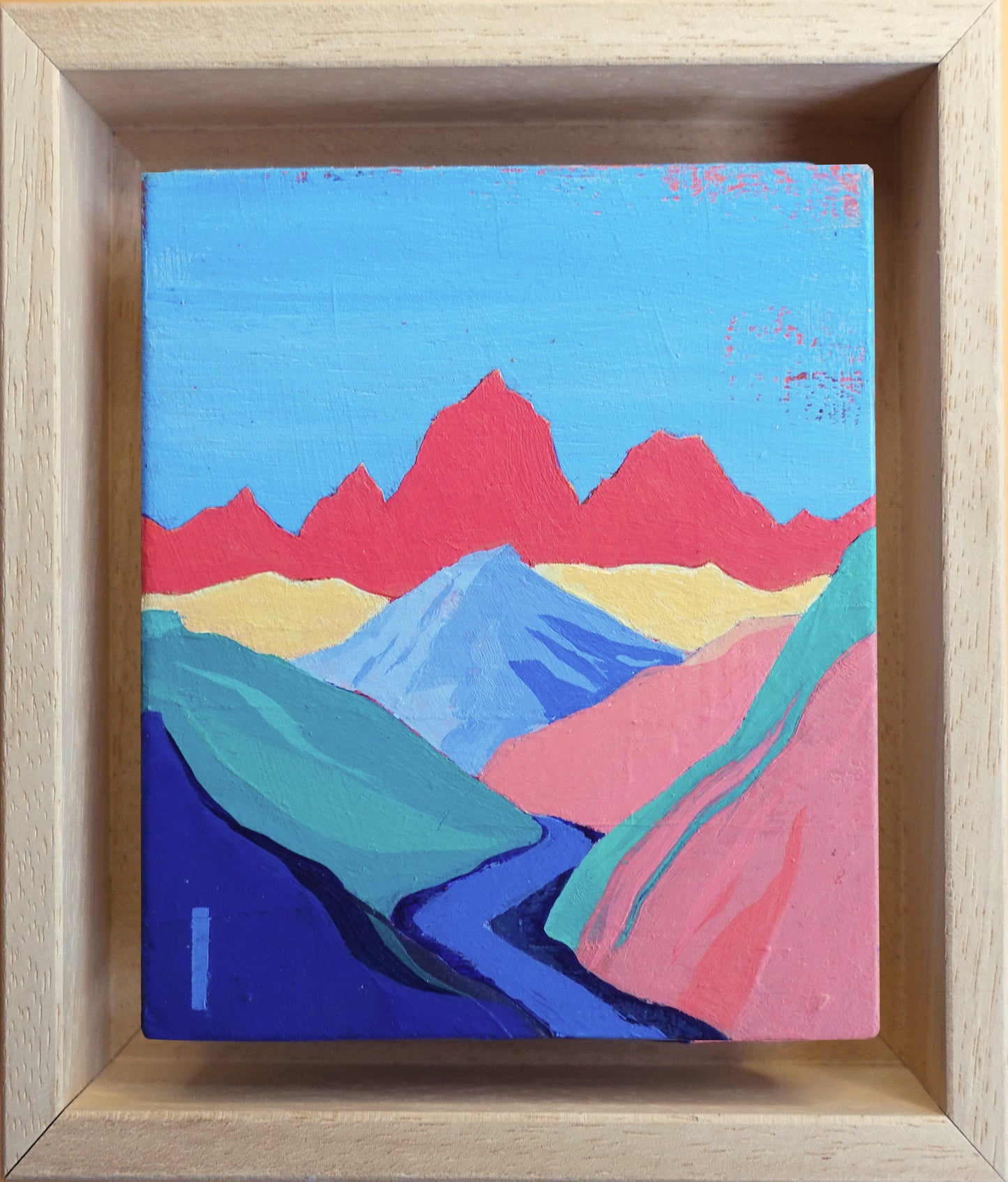 Vivid Mountains, Original Artwork, 8 x 9,5 cm