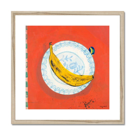 Canarian Banana on Andalusian Plate, Framed & Mounted Print