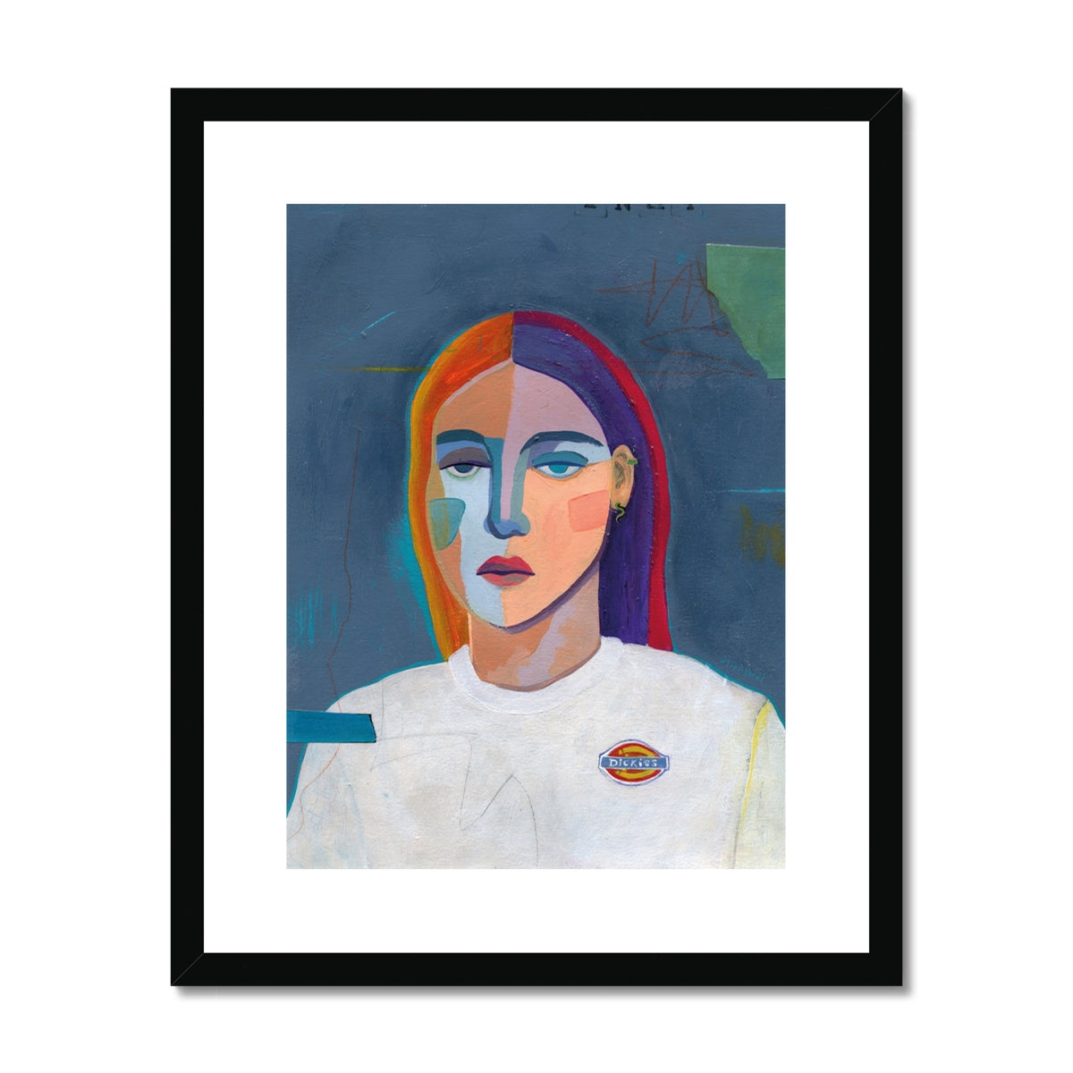 Lena in Dickies, Framed & Mounted Print