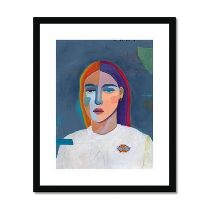 Lena in Dickies, Framed & Mounted Print