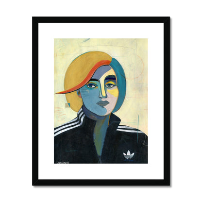 Margot in Adidas, Framed & Mounted Print