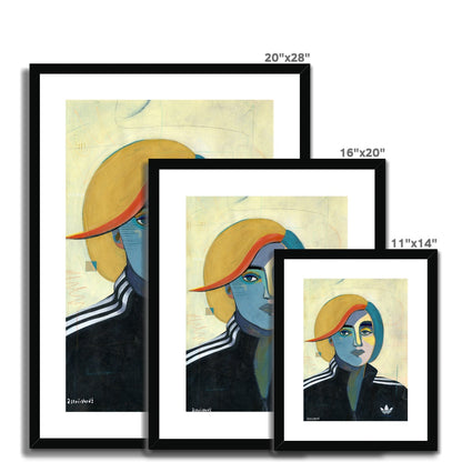 Margot in Adidas, Framed & Mounted Print