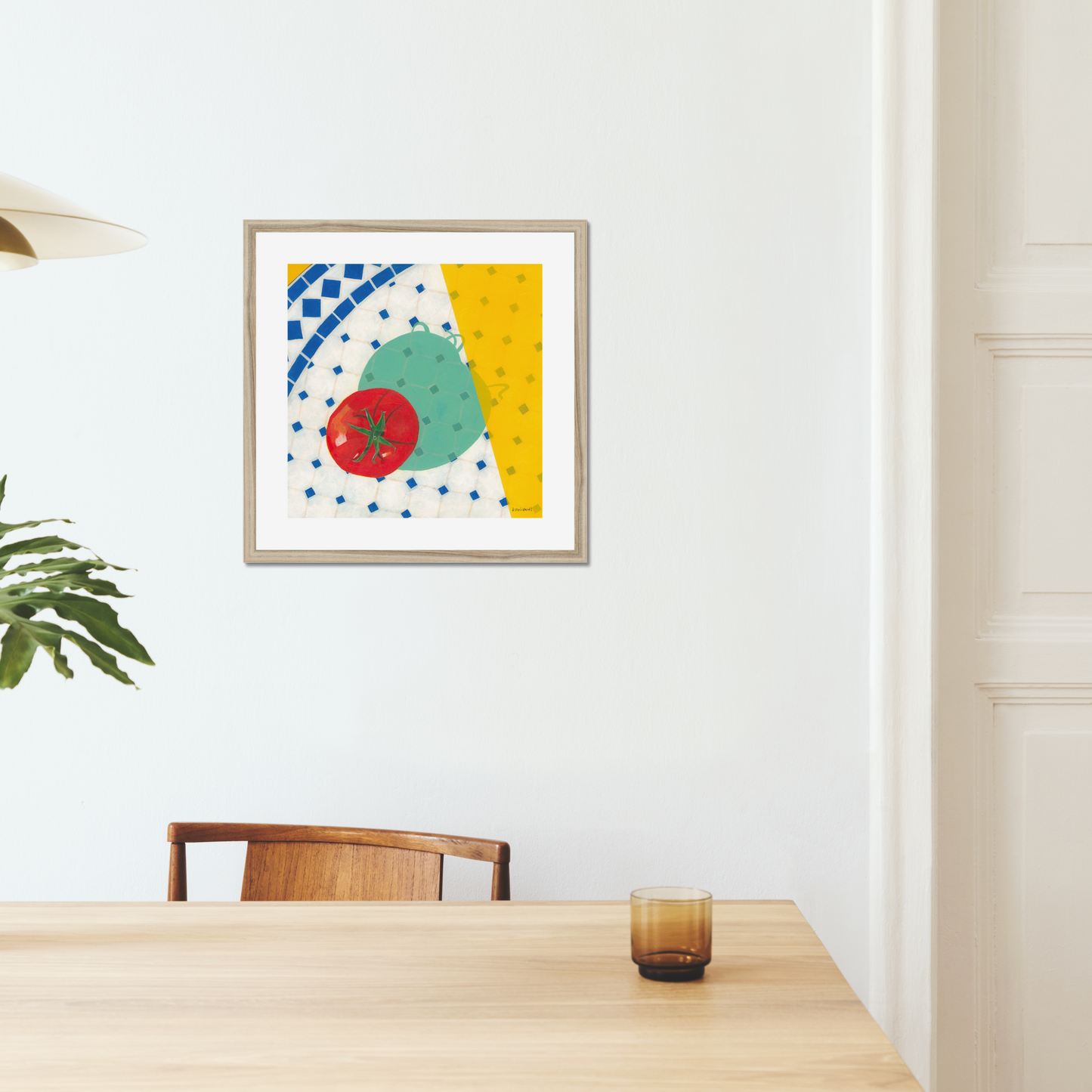 Spanish Tomato on Andalusian Table, Framed & Mounted Print