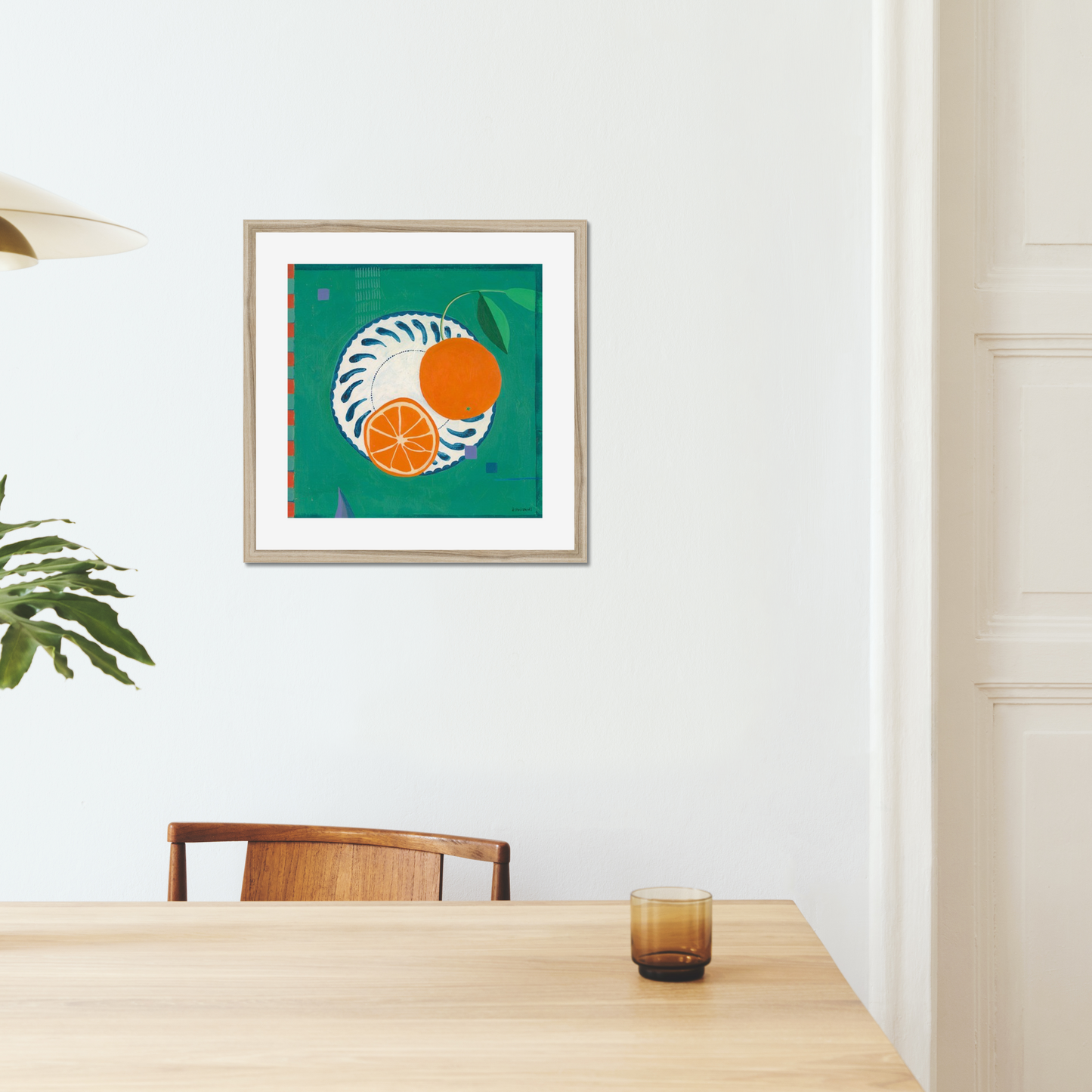 Valencian Oranges on Andalusian Plate, Framed & Mounted Print